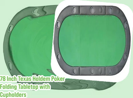 Trademark poker texas holdem poker folding tabletop with cupholders